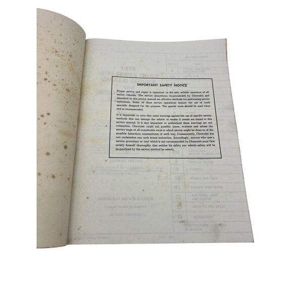 1975 Chevrolet Light Duty Truck Service & Overhaul Manual Supplement ST 330-75 - Picture 3 of 9